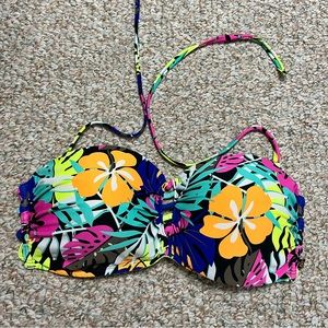 La Vie En Rose Aqua XL Bandeau Bathing Suit Top